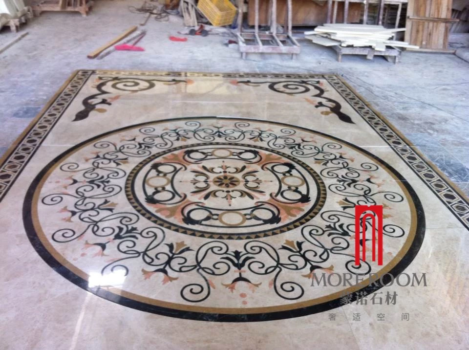 water jet marble pattern medallion mosaics floral pattern carpet tiles tiles