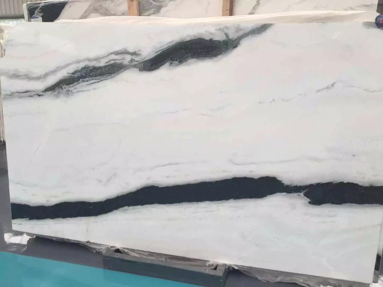 Black Vein Tile Chinese Natural Panda White Marble