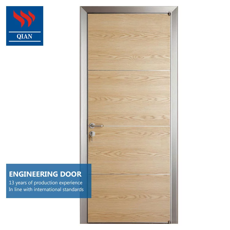 economic exterior aluminium frame Melamine Board finished laminated flush wooden doors