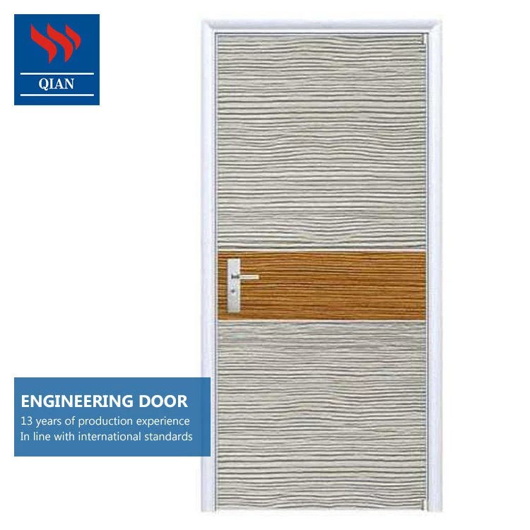 economic exterior aluminium frame Melamine Board finished laminated flush wooden doors