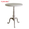 Commercial Contract TOPHINE Antique Furniture White Color Cast Iron Round Garden Table 