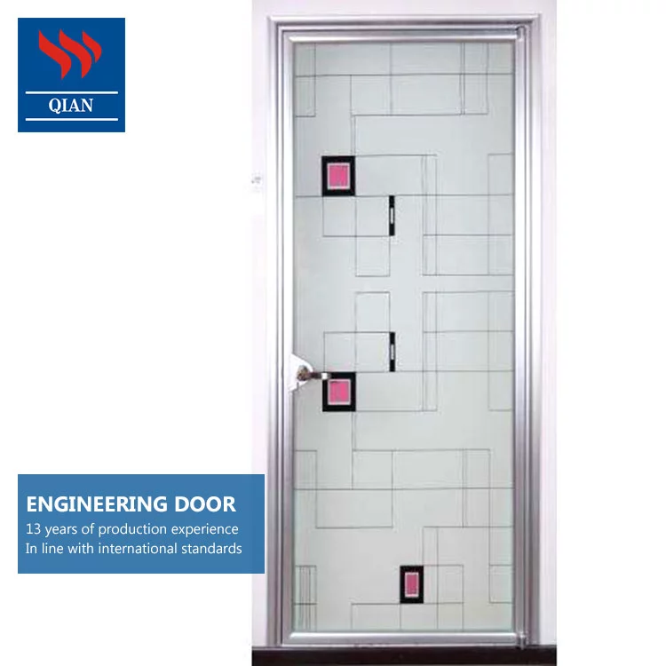 economic exterior aluminium frame Melamine Board finished laminated flush wooden doors