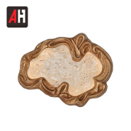 Unique shape single light copper wall corner lamp with glass cover