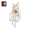 Creative art design decoration gold copper crystal wall lamp for lobby 