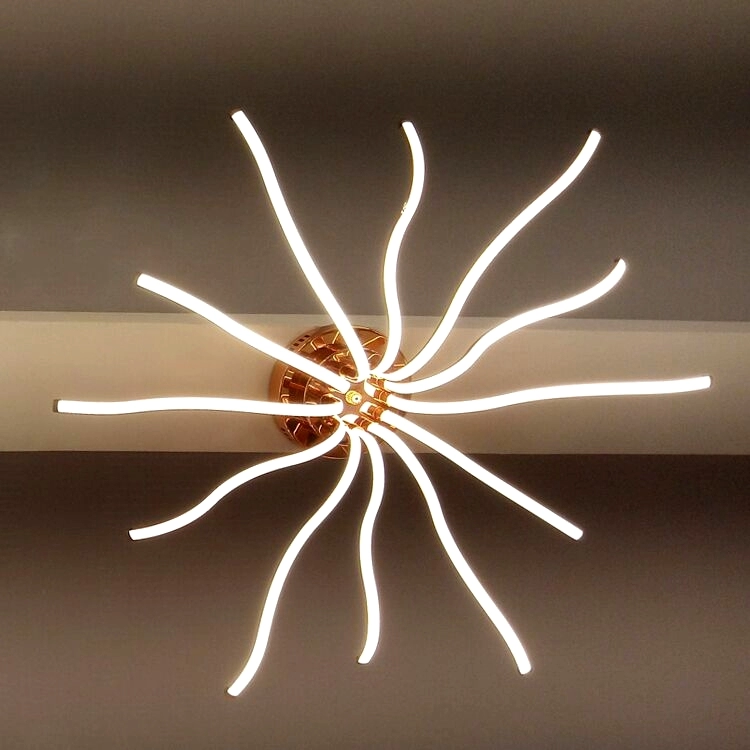 Romantic Sun Flower Shaped Modern Led Chandelier Ceiling Lamps for Living Room Dinning Room Kitchen Island Bar