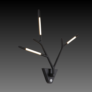 Creative Wall Decoration Black Aluminum Antlers Modern Led Wall Sconce for Hotel Office Project 