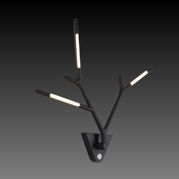 Creative Wall Decoration Black Aluminum Antlers Modern Led Wall Sconce for Hotel Office Project 