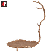 Dewaxed copper banana leaf decoration office hotel home decor 