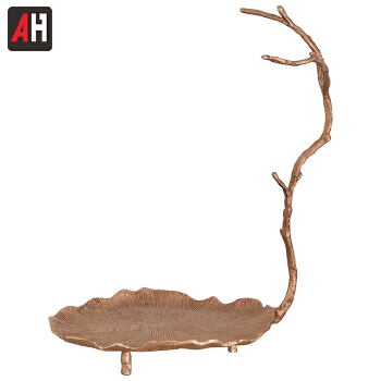 Dewaxed copper banana leaf decoration office hotel home decor 