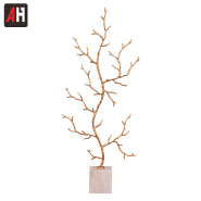 nordic home decoration livingroom stand jade base copper tree branch decor