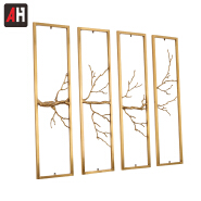 Home decoration screen copper material wall hanging decorative painting