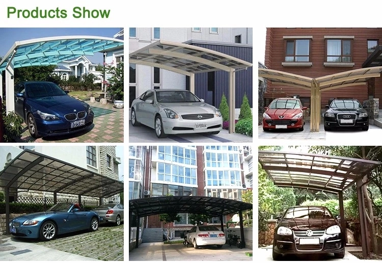 Modern design large metal carport with polycarbonate roof for wholesale
