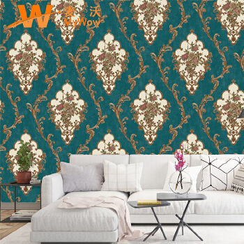 A49-18P13 House decor Damask design pvc embossed wall paper