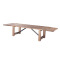 French Extension Reclaimed Nordic Restaurant Vintage Ash Oak Pine Solid Wood Dinning Table Furniture