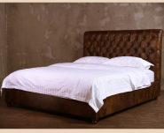 Vintage Leather Queen Size Bed 