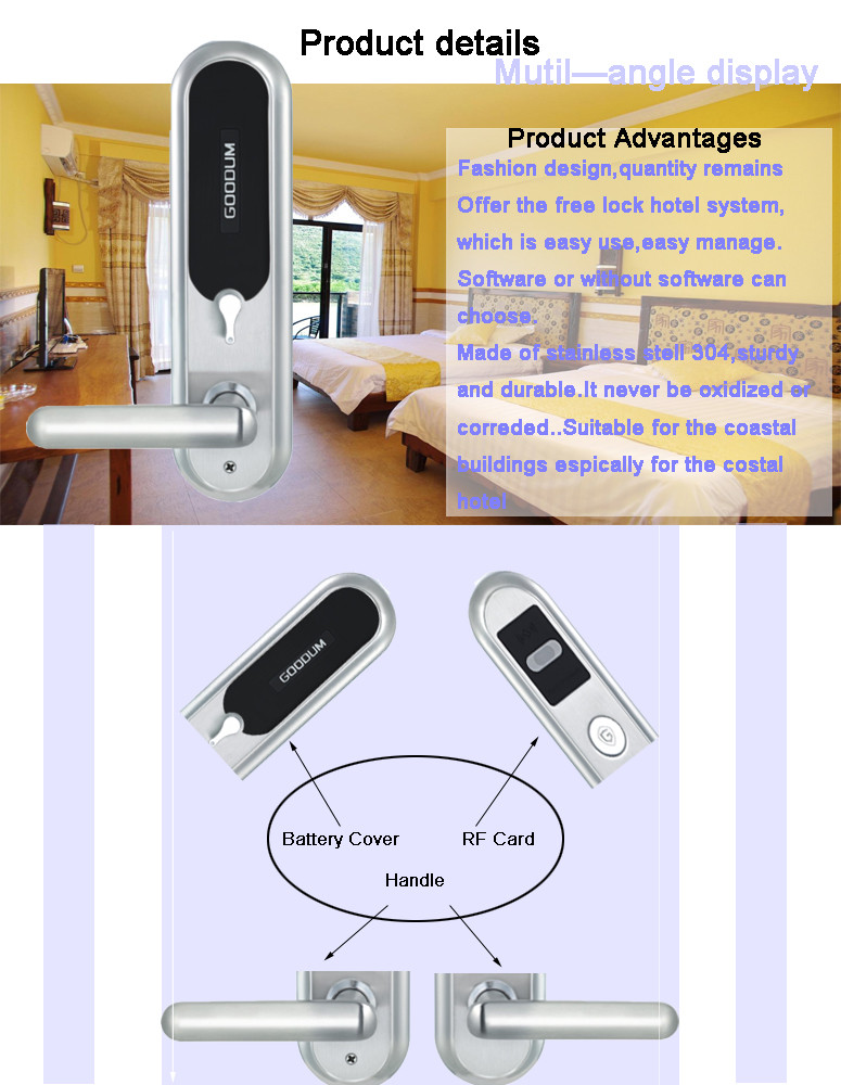 Goodum A5200 hotel/office safe card keypad smart door lock