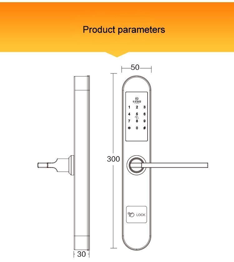 Password lock broken bridge aluminum sliding door intelligent electronic password lock aluminum alloy narrow door lock