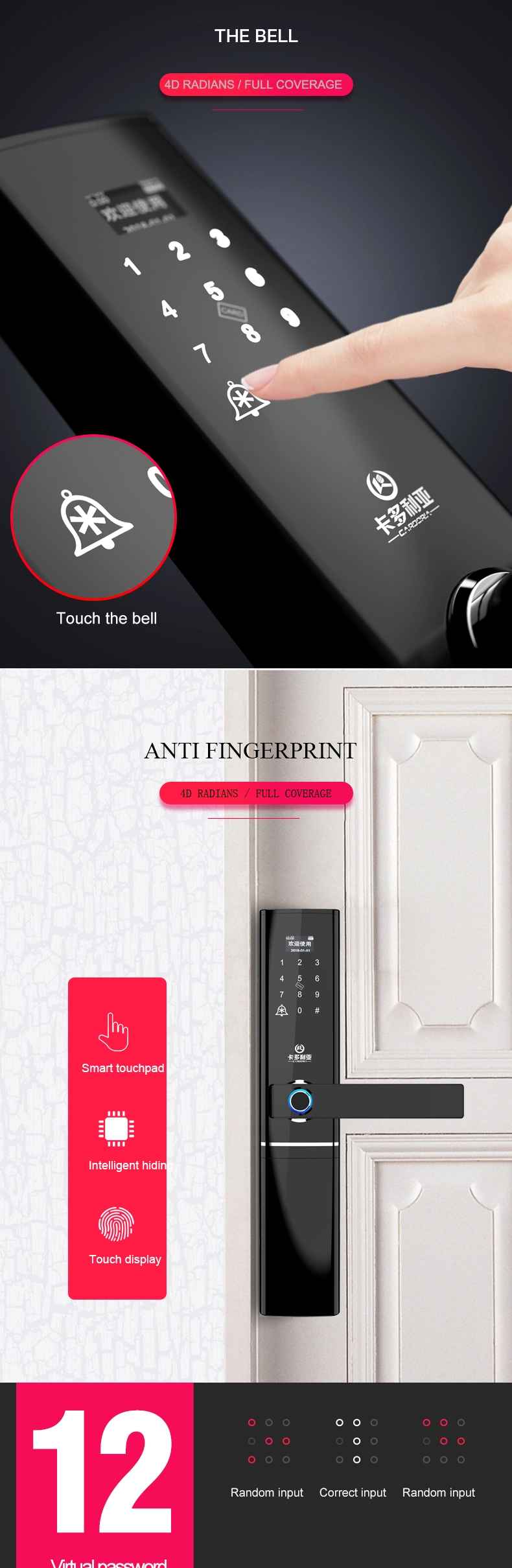 Cheap fingerprint locker lock password code key Office and hotel anti-theft biometric outdoor fingerprint door lock
