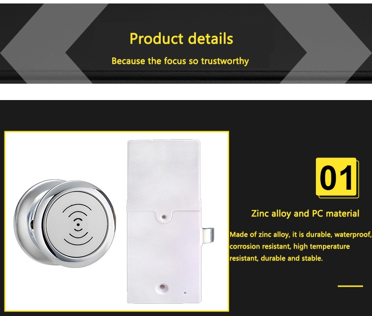 2019 high quality electronic card wardrobe sensor sauna door lock cabinet lock for gyms spas