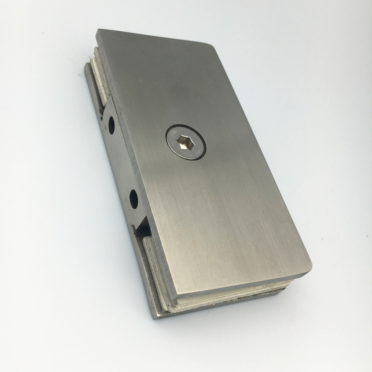0 degree rectangle wall mounted stainless steel glass clamp