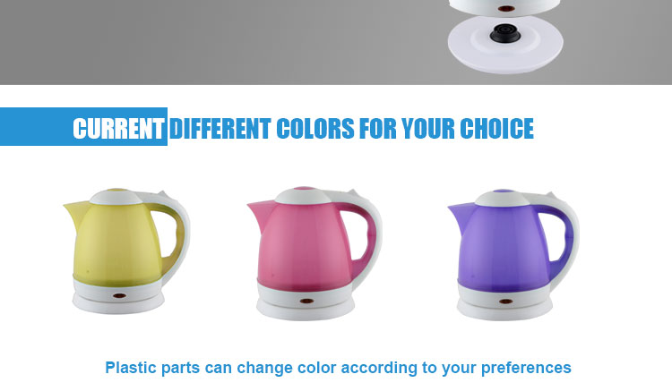 360 degree rotational 100% new plastic new convenient design boiler electric water kettle