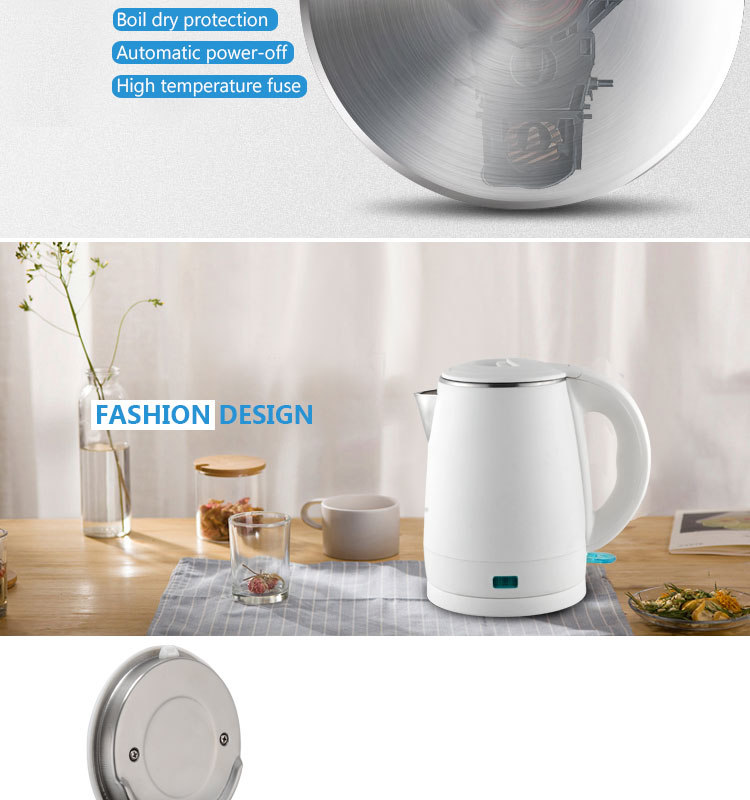 1.0L Small Compact Stainless Steel Electric Kettle with good quality