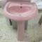 Pedestal color ceramic italian wash basin 