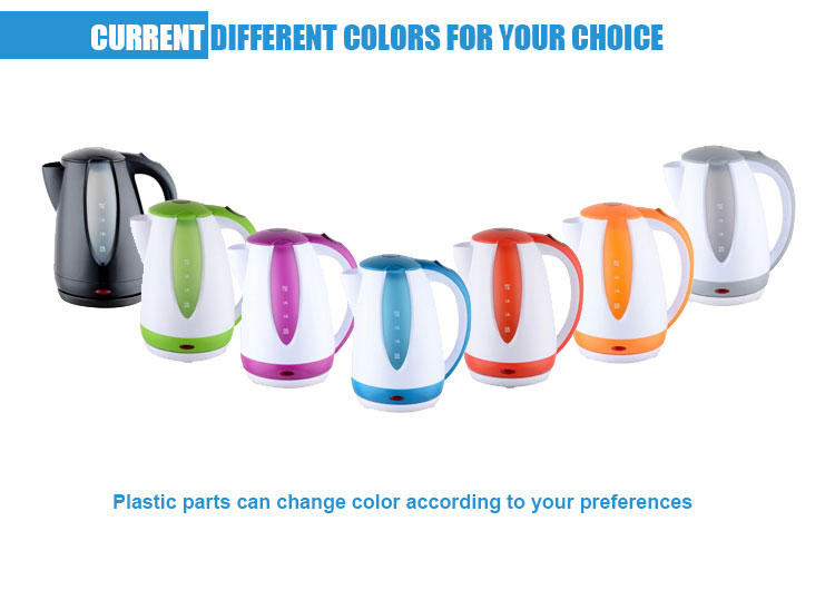 Home appliance cordless plastic kettle electric 110V with CB,CE,ROHS,LFGB certificate