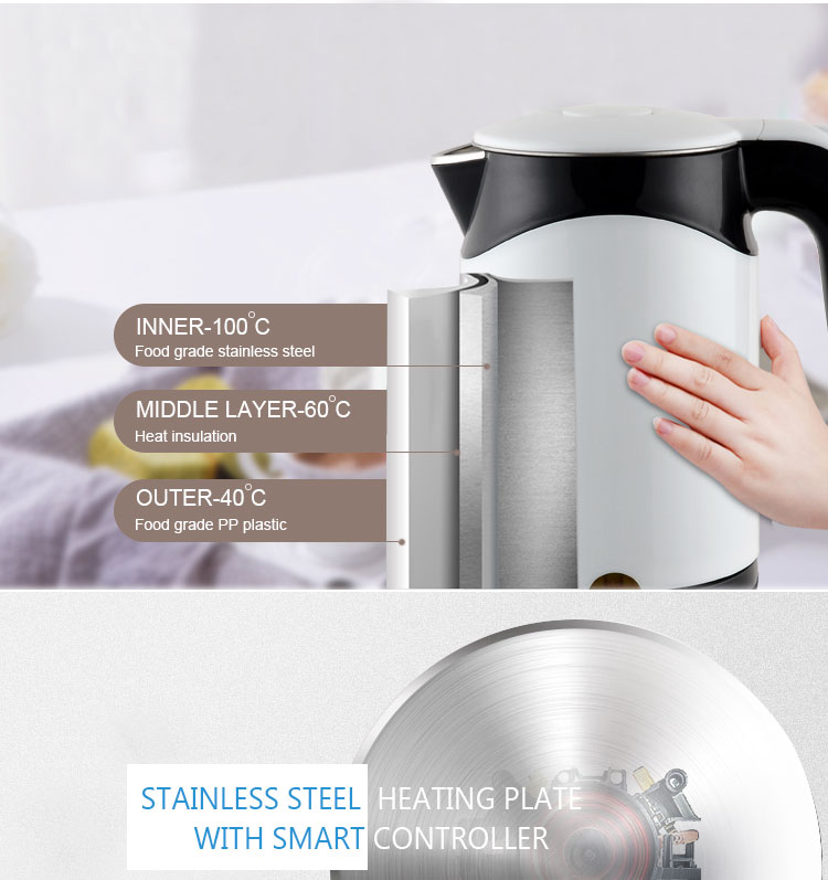 Daily home use convenient stainless steel electric kettle for home