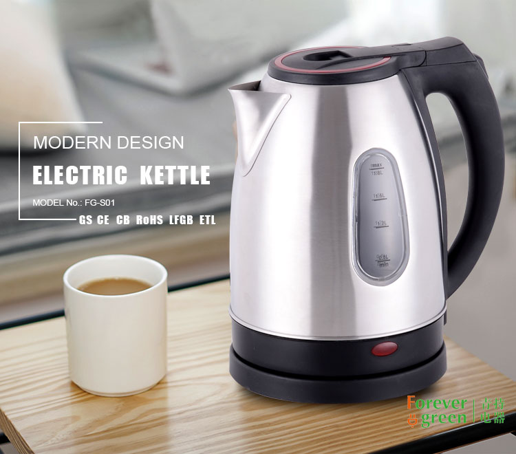 Specification Pure Stainless Steel Best Electric Water Kettle With CB CE LFGB EMC RoHS