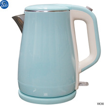 1.5L Double wall plastic electric water kettle for tea or coffee