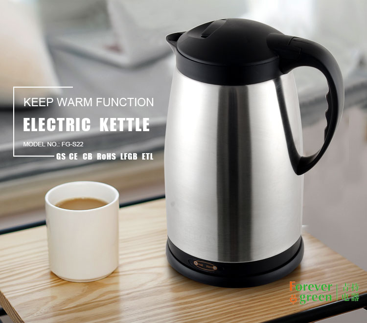 2.0L large capacity electric stainless steel kettle with keep warm