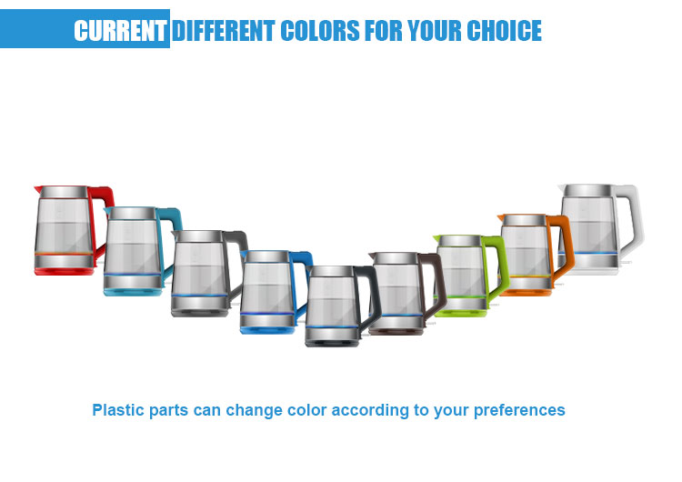 Popular Color changing electric glass kettle for wholesales