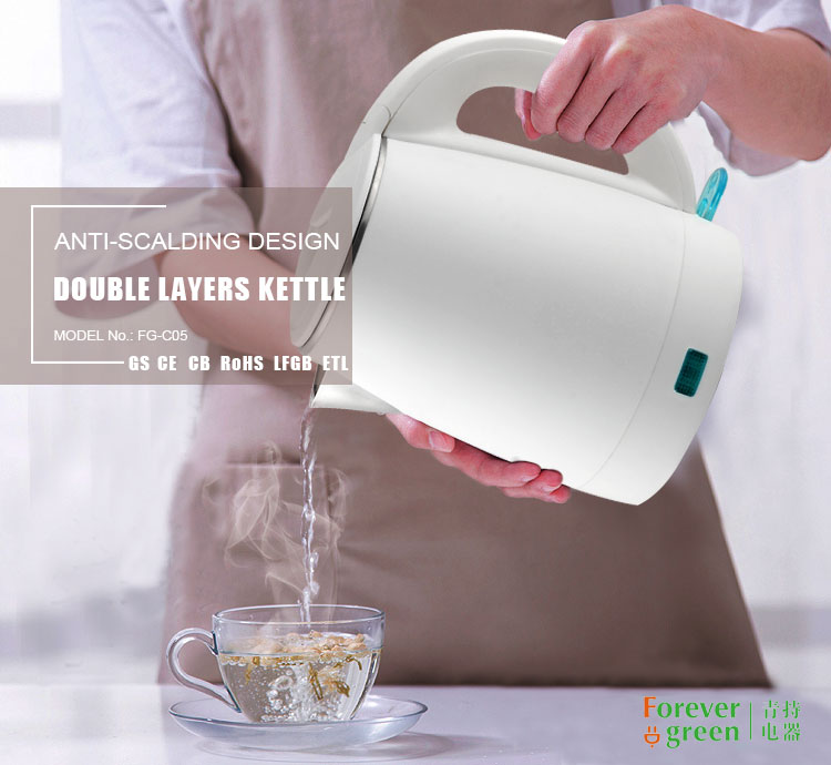 1.0L Small Compact Stainless Steel Electric Kettle with good quality