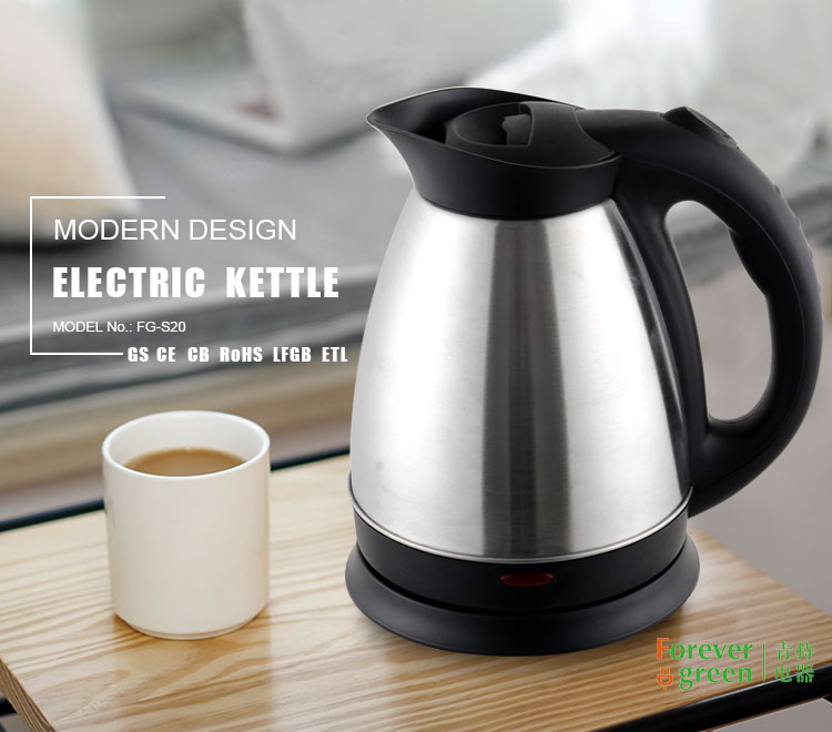 360 degree new hotel electric kettle set with stainless steel body
