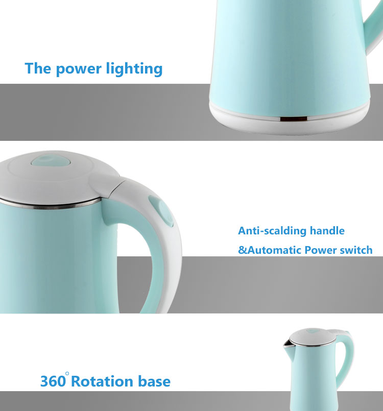 Hot products! double walls boiling electric water kettle