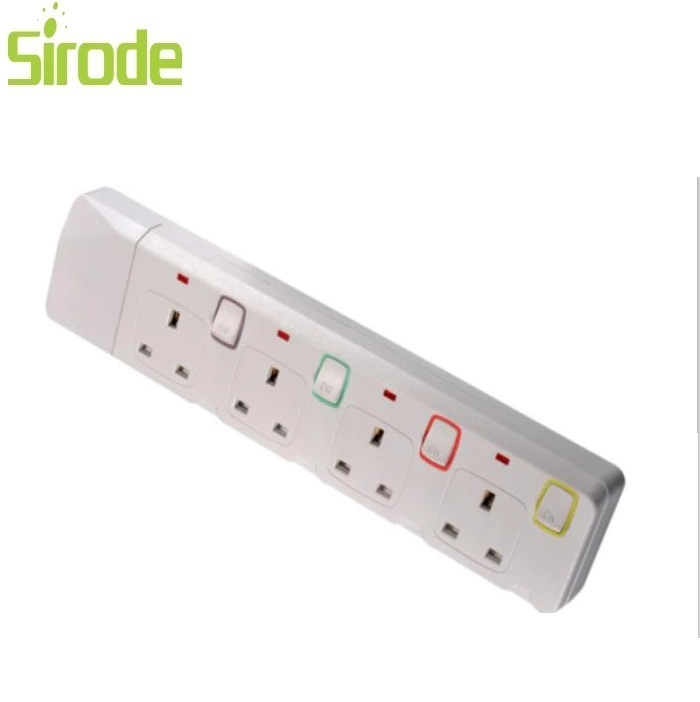 UK style 5 ways extension socket with plug