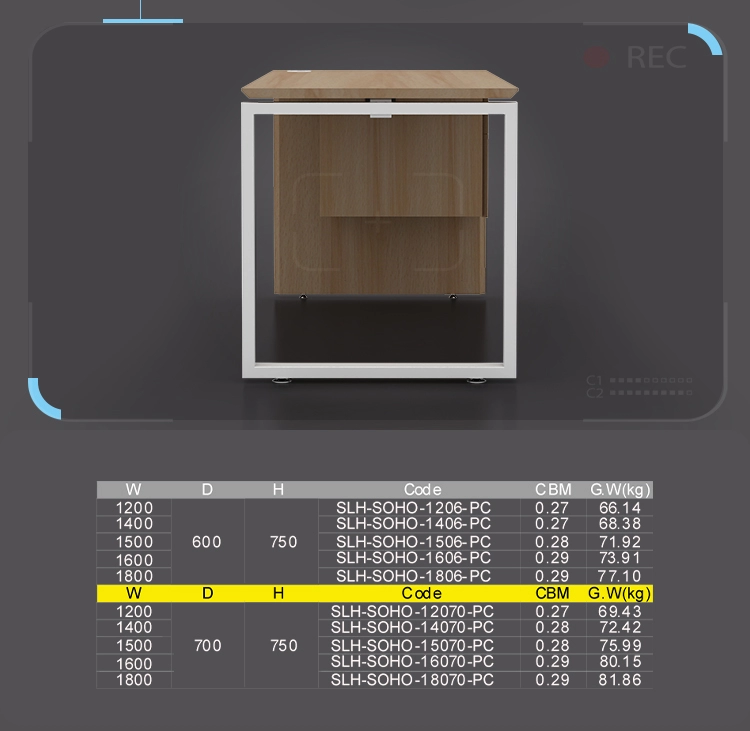 High Quality Steel Legs New Design Modern Simple Office Table For Home Office