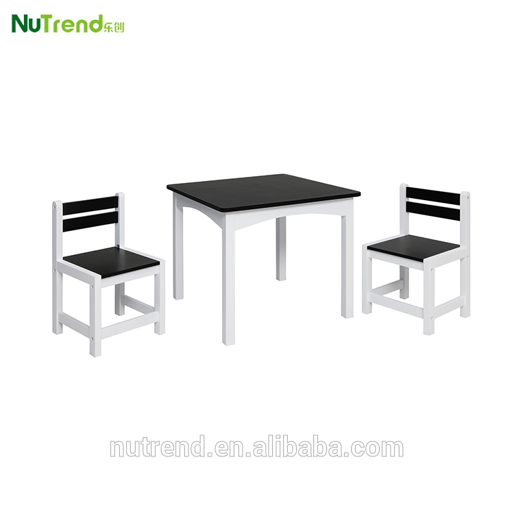 New creative kids learning table and chair set with 2 chairs