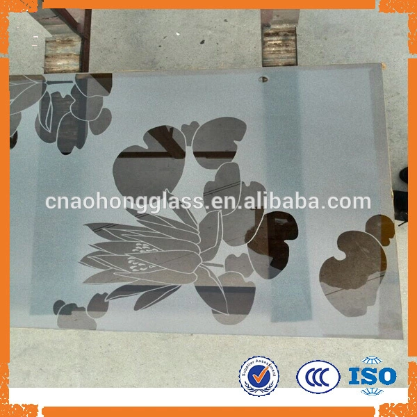 10mm Sandblasted Bathroom Glass Door