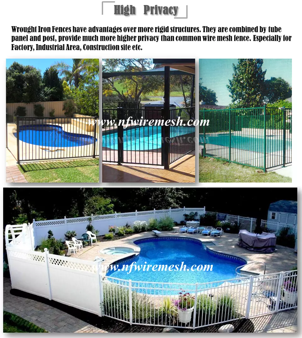Chile Hot sale Anti-Rust Powder Coated Security Swimming Pool Iron Fence(Guangzhou Factory)
