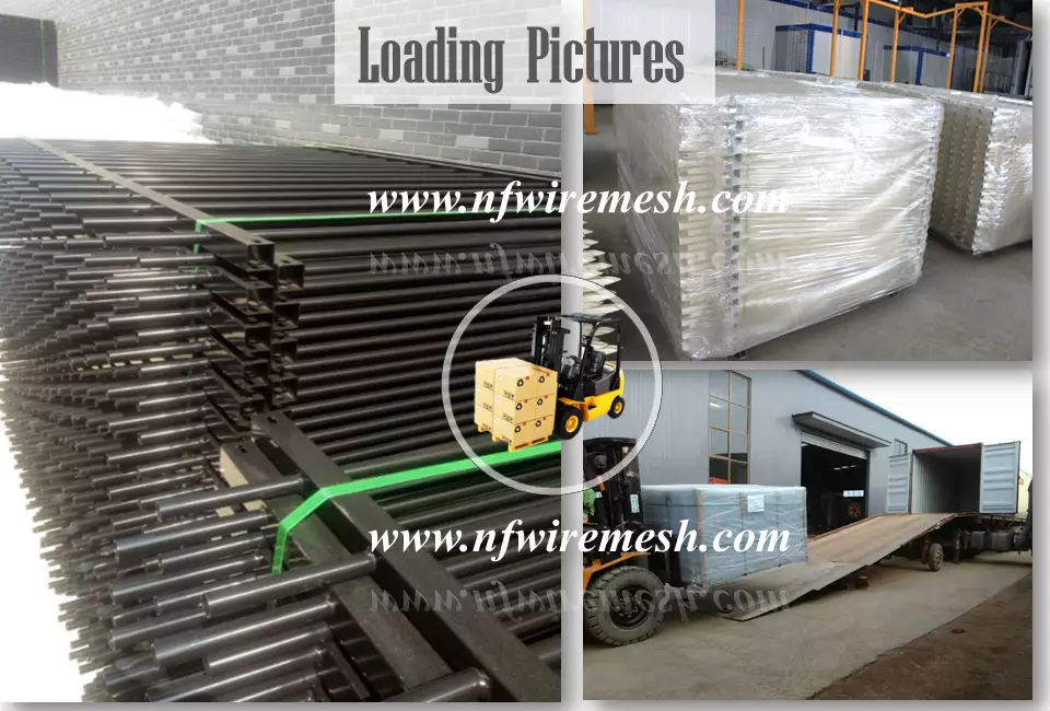 Powder Coated Safety Garden Wrought Iron/Swimming Pool Security Steel Fencing(Guangzhou Factory)