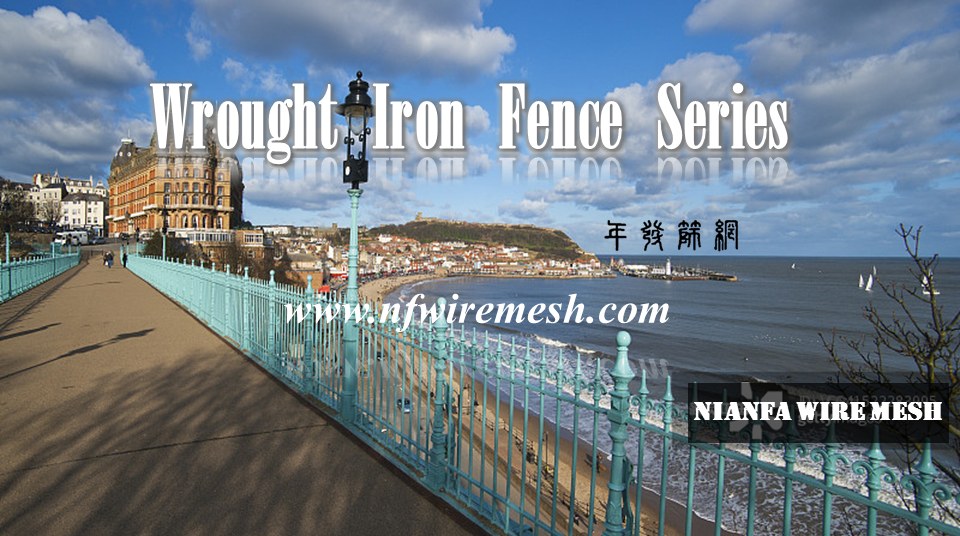 2/3 Rail Flat/Sharp Top Ornamental Wrought Iron Fence Panel(Guangzhou Factory)