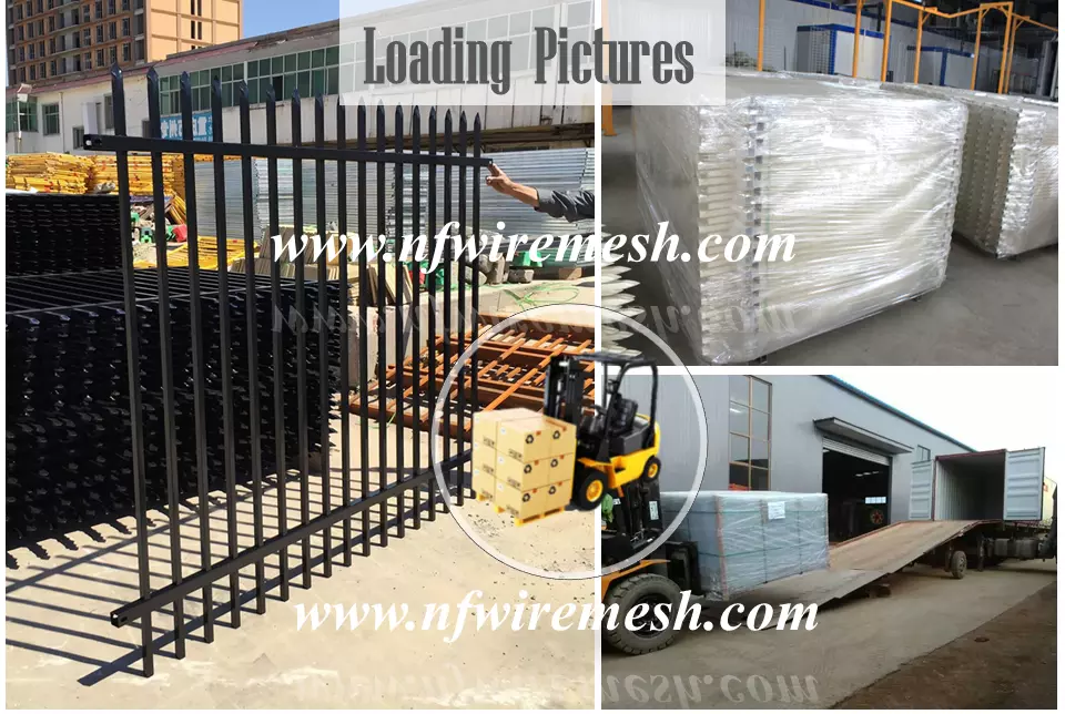Steel Fence Garden Fence Powder Coated Metal Railing Wrought Iron Fence(Guangzhou Factory)