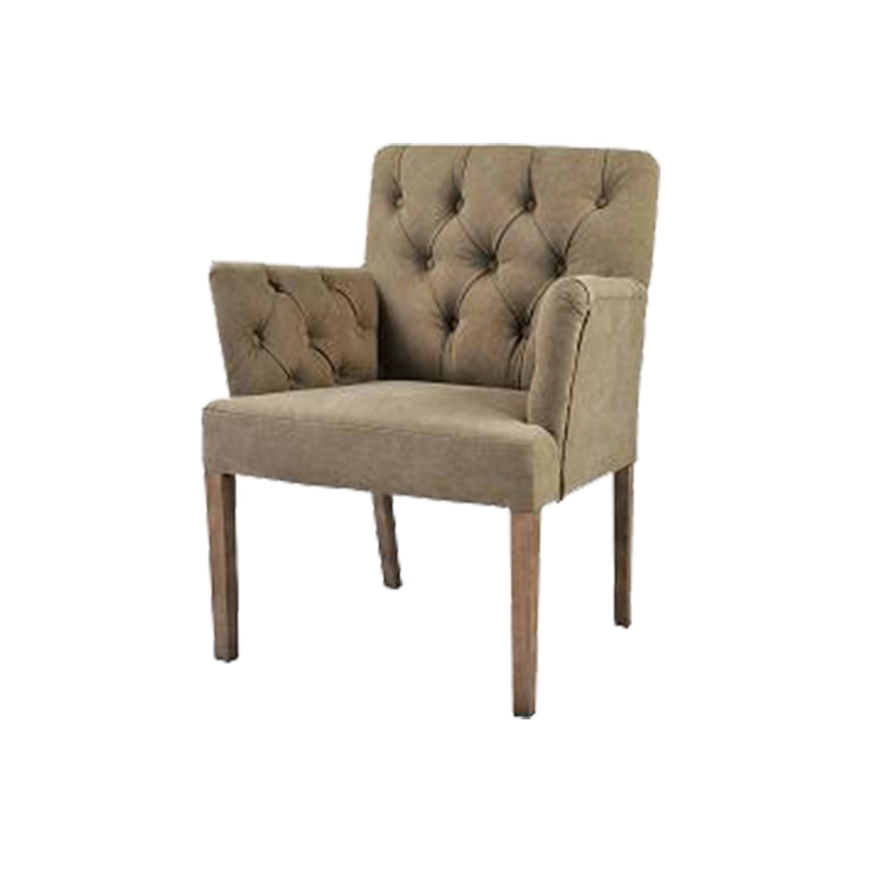 Restaurant Table Armchair Velvet Antique Relax Accent Chair Wooden Dining Room Chair