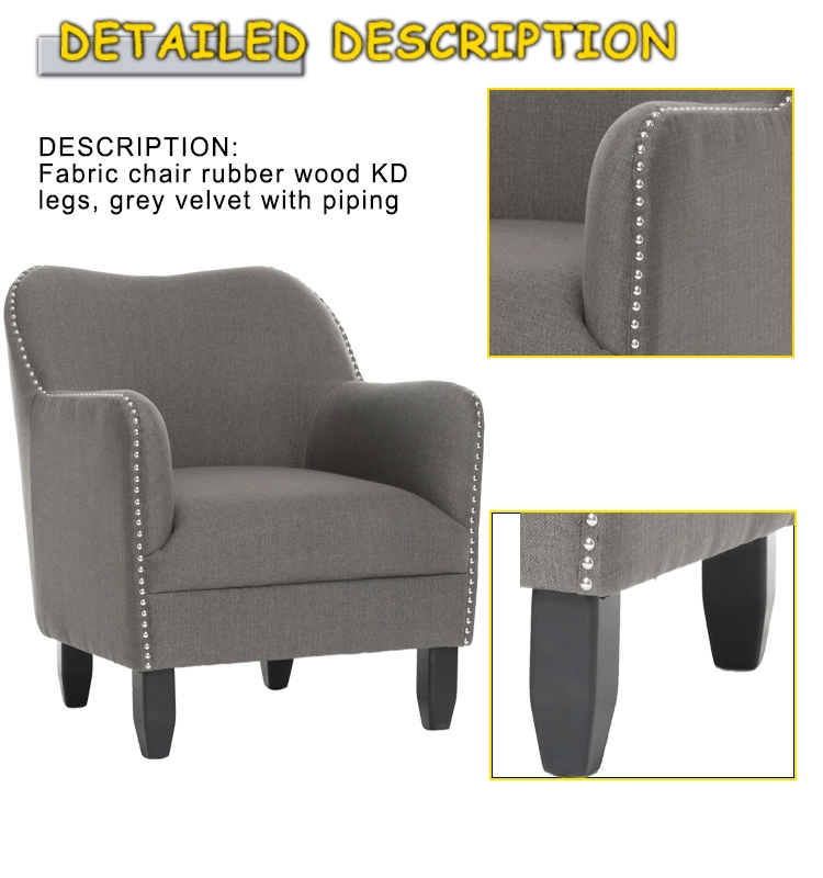 New Design High Quality Classical Luxury Leather Cloth Sofa Comfortable Couch Accent Chair