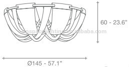 modern Luxury Aluminum Chain ceiling chandelier ceiling lamp