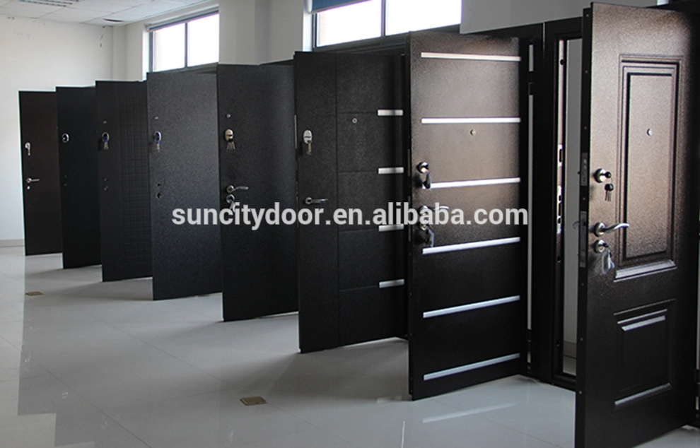 High Quality Steel Wood Antitheft Exterior Door Equipped With Secondary Lock Design