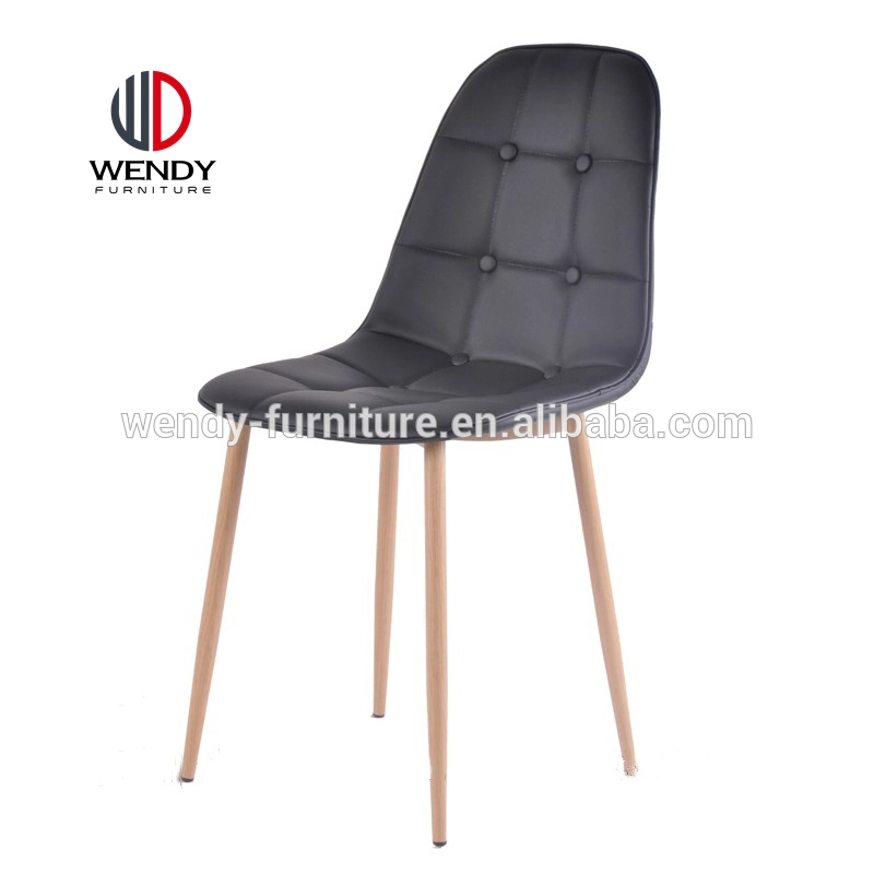Cheap wooden effect metal frame  restaurant dining chair