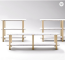 Simple Design Style Wood Bracket White Marble Shelf Furniture Design Bookcases